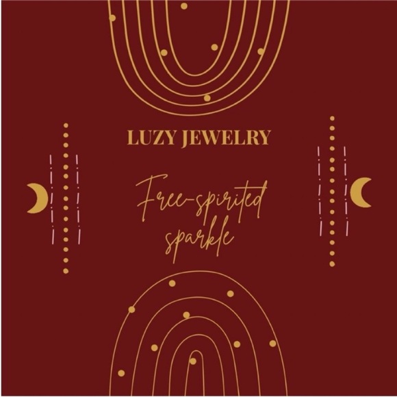 Free People Gold Paper Clip Necklace with Multicolor Crystals & Hearts Charms - Picture 8 of 8